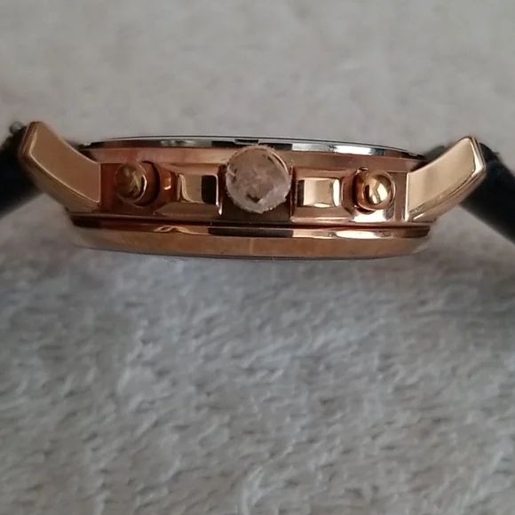 New Fossil Gwynn Chronograph Indigo Leather Watch Watch - Picture 5 of 11